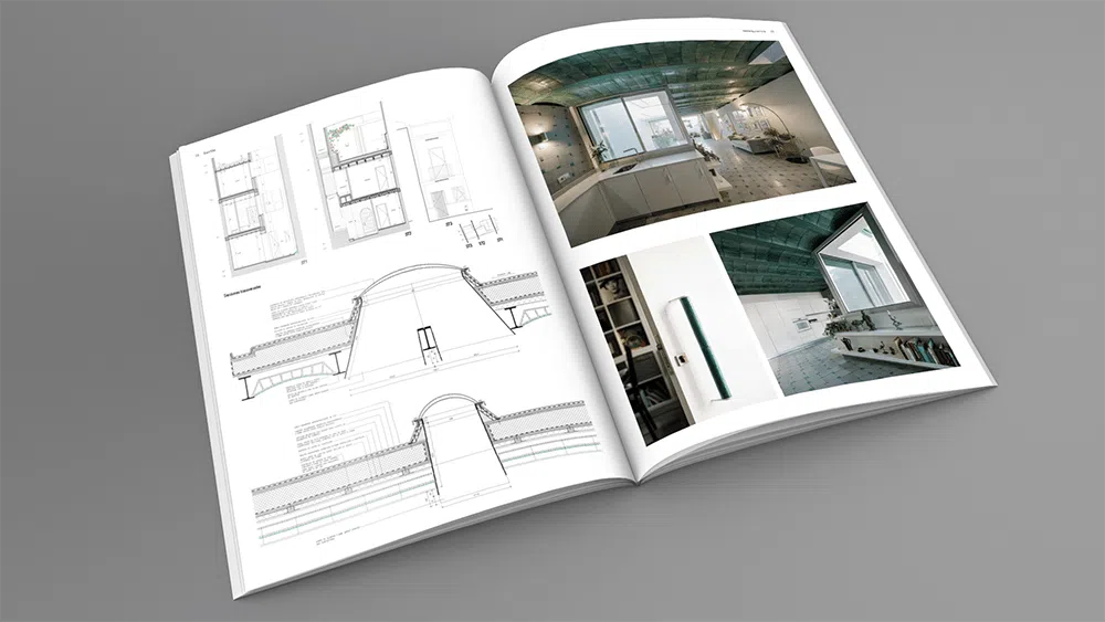 Vista interior de un pliego de la revista conarquitectura 82