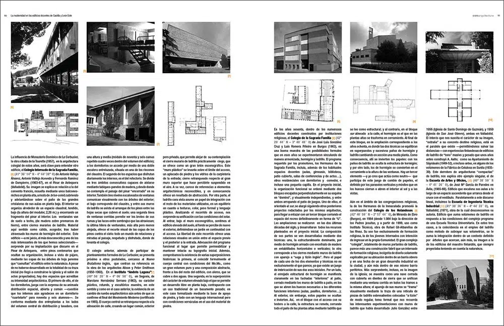 Segundo pliego del artículo La modernidad en los edificios docentes de Castilla y León este en conarquitectura34