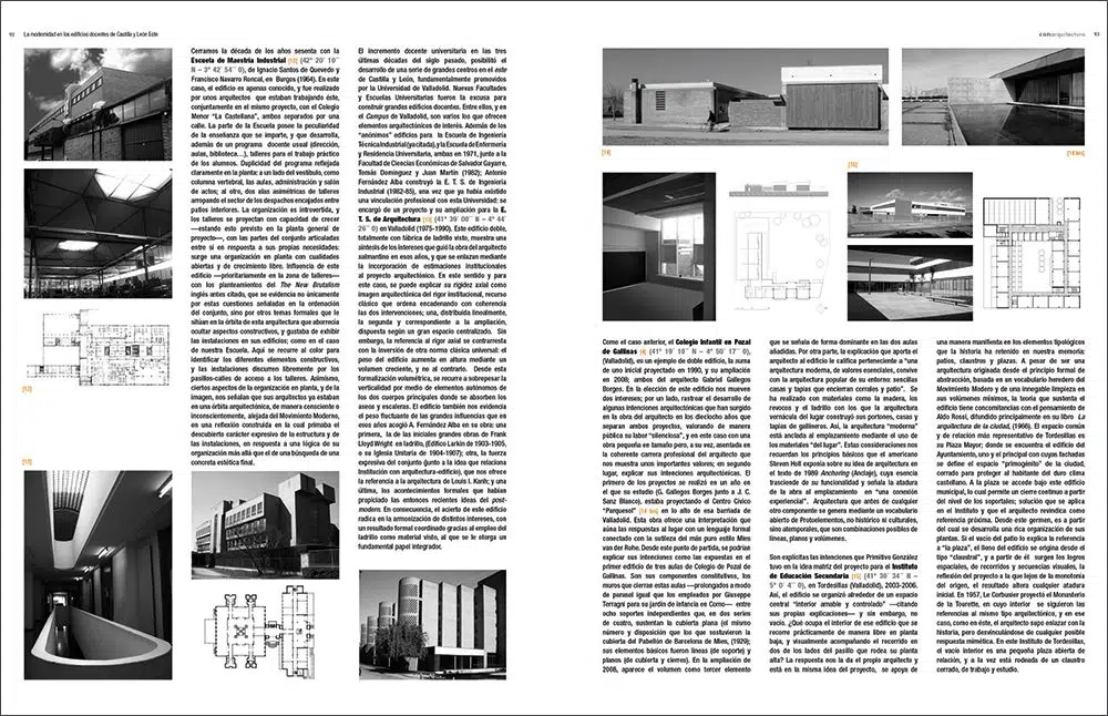 Tercer pliego del artículo La modernidad en los edificios docentes de Castilla y León este en conarquitectura34