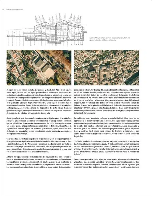 Una página del artículo sobre tejados andaluces