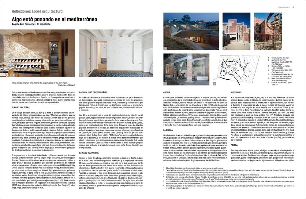 Pliego uno de arquitectura mediterránea en ca77