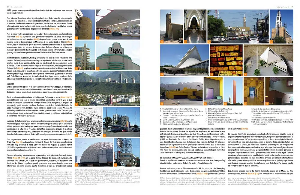 Dos páginas del artículo Arquitectura moderna en DOCOMOMO Monterrey (2014)