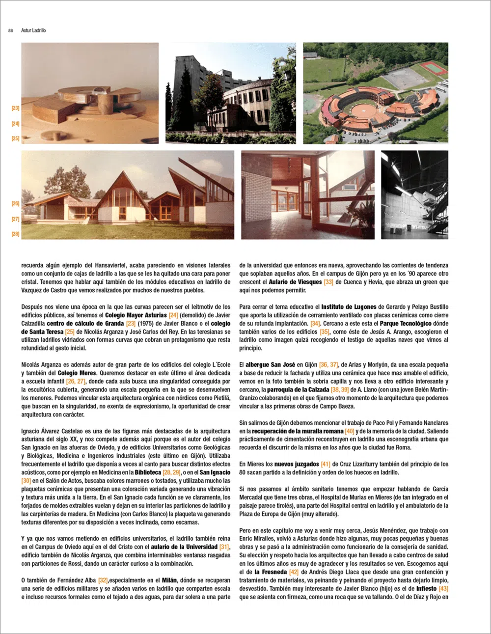 Página del artículo Astur Ladrillo / Selección de 40 edificios públicos en Asturias