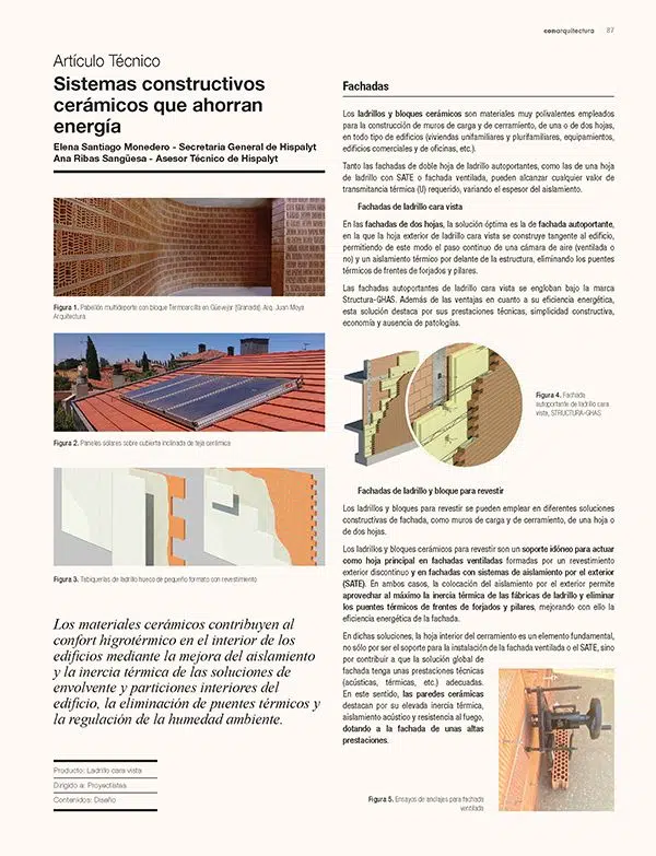 Sistemas constructivos cerámicos que ahorran energía
