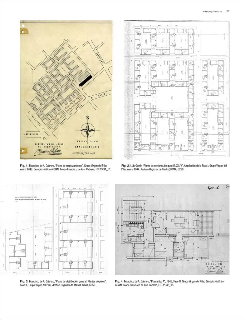 Página del artículo Viviendas dúplex en el Grupo Virgen del Pilar (Asís Cabrero) en la revista