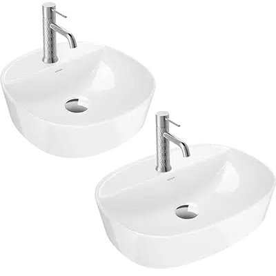 Kendra, la gama de lavabos de porcelana de solerbath. de líneas orgánicas
